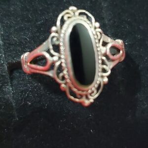Antique Black Onyx Ring
